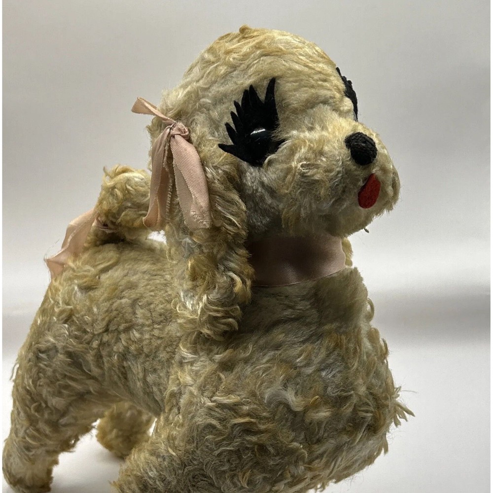 VTG 1950s Rushton Star Creations Plush Stuffed Cream White Poodle Dog Animal Toy
